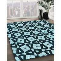 Patterned Blue Rug, pat2245lblu