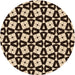 Square Patterned Black Brown Rug, pat2245org