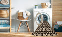 Machine Washable Transitional Black Brown Rug in a Washing Machine, wshpat2245org