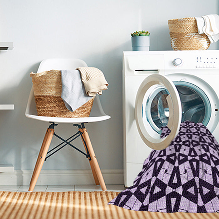 Machine Washable Transitional Mauve Purple Rug in a Washing Machine, wshpat2245pur