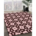 Machine Washable Transitional Pink Rug in a Family Room, wshpat2245rd