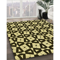 Patterned Midnight Gray Rug, pat2245yw