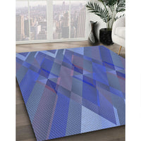 Patterned Blue Rug, pat2246blu