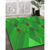 Patterned Green Rug, pat2246grn