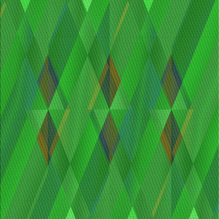 Machine Washable Transitional Green Rug, wshpat2246grn