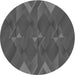 Square Patterned Silver Gray Rug, pat2246gry