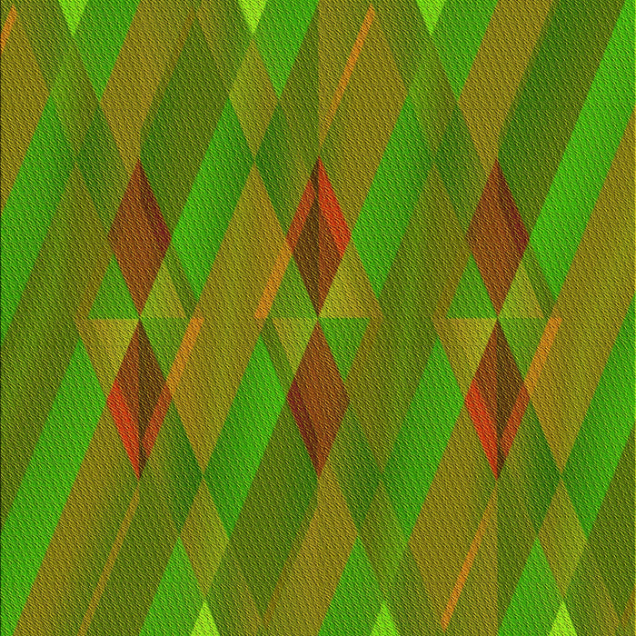 Patterned Green Rug, pat2246yw