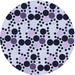 Square Machine Washable Transitional Dark Slate Blue Purple Rug in a Living Room, wshpat2247blu