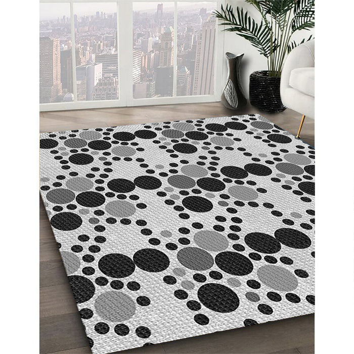 Patterned Light Gray Rug in Family Room, pat2247gry