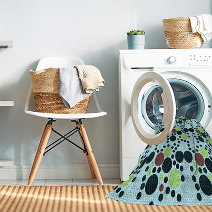 Machine Washable Transitional Dark Blue Grey Blue Rug in a Washing Machine, wshpat2247lblu