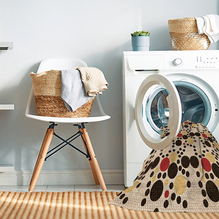 Machine Washable Transitional Red Brown Rug in a Washing Machine, wshpat2247org