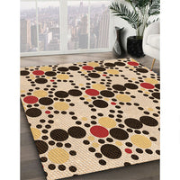 Patterned Red Brown Rug, pat2247org