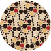 Square Patterned Red Brown Rug, pat2247org