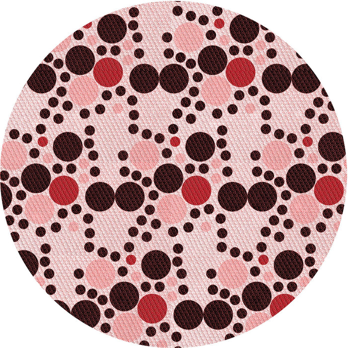 Square Patterned Brown Red Rug, pat2247rd