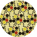 Square Patterned Mustard Yellow Rug, pat2247yw