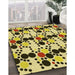 Machine Washable Transitional Mustard Yellow Rug in a Family Room, wshpat2247yw