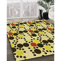 Patterned Mustard Yellow Rug, pat2247yw