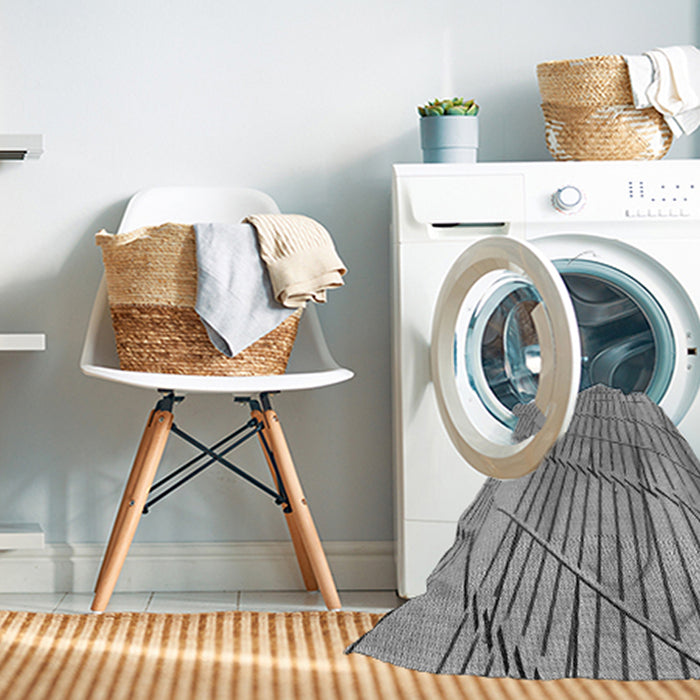Machine Washable Transitional Smokey Gray Rug in a Washing Machine, wshpat2248gry