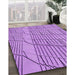 Machine Washable Transitional Violet Purple Rug in a Family Room, wshpat2248pur