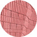 Square Patterned Light Coral Pink Rug, pat2248rd