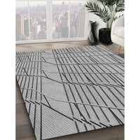 Patterned Ash Gray Novelty Rug, pat2248