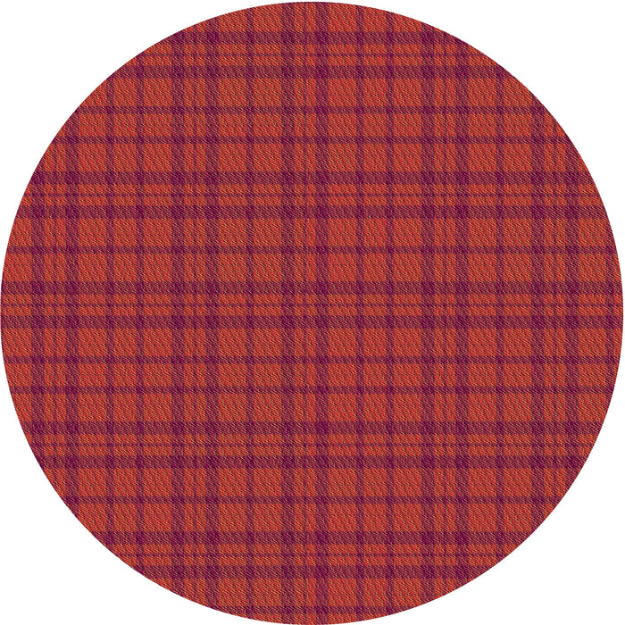 Square Patterned Red Rug, pat2249org