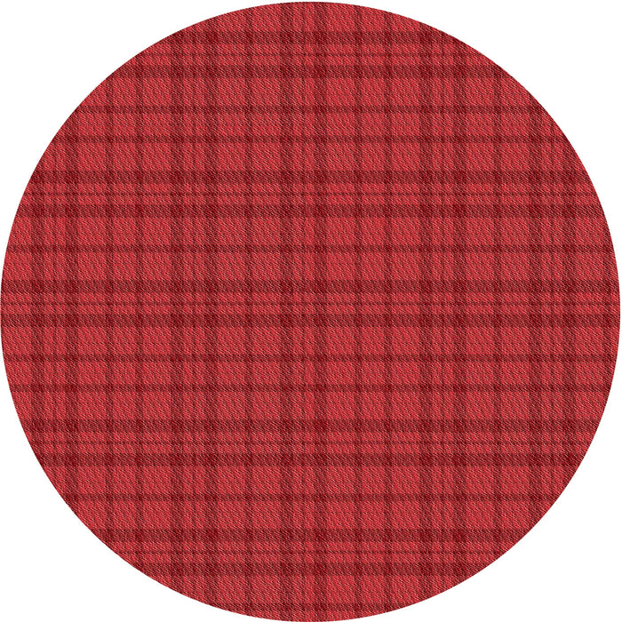 Square Patterned Red Rug, pat2249rd