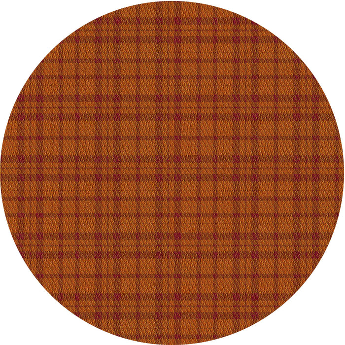 Square Patterned Orange Red Orange Rug, pat2249yw