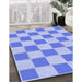 Machine Washable Transitional Blue Rug in a Family Room, wshpat225blu