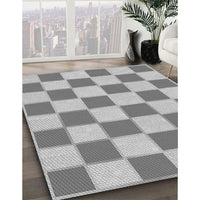 Patterned Platinum Gray Rug, pat225gry