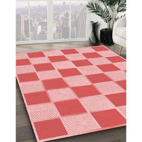 Patterned Pastel Pink Rug, pat225rd