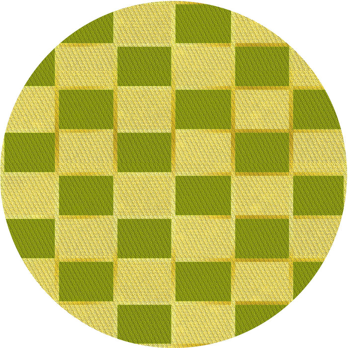 Square Patterned Pistachio Green Rug, pat225yw