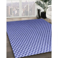 Patterned Denim Blue Rug, pat2250blu