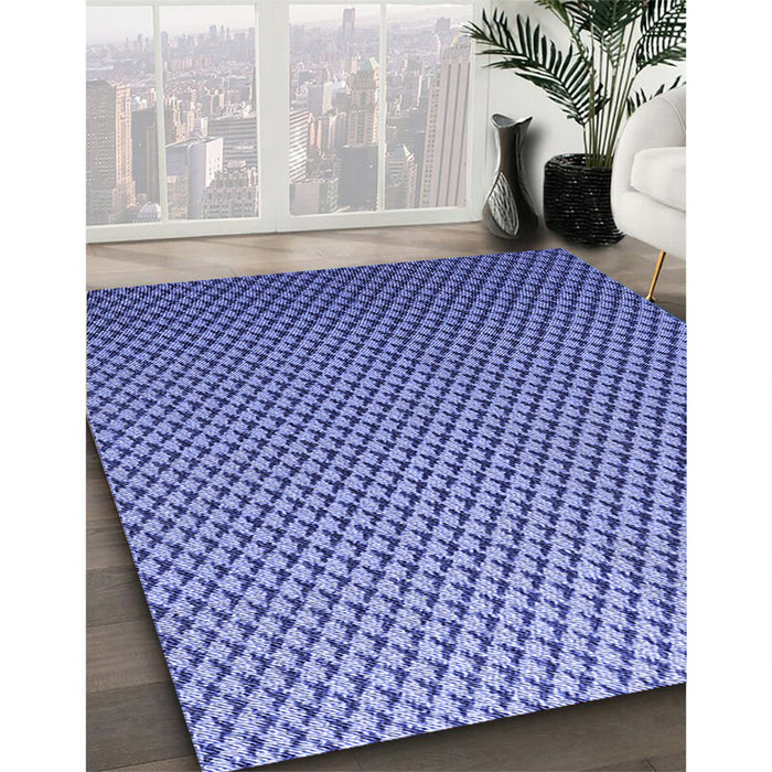 Machine Washable Transitional Denim Blue Rug in a Family Room, wshpat2250blu