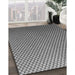 Patterned Dark Gray Rug in Family Room, pat2250gry