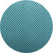 Square Patterned Turquoise Green Rug, pat2250lblu