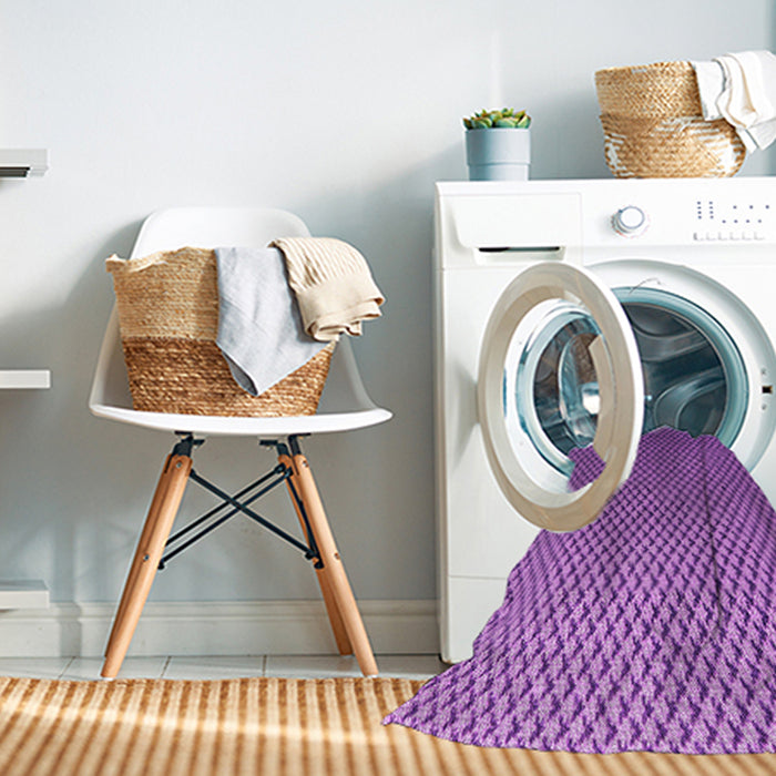 Machine Washable Transitional Purple Rug in a Washing Machine, wshpat2250pur