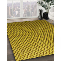 Patterned Dark Bronze Brown Rug, pat2250yw