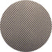 Sideview of Patterned Charcoal Gray Novelty Rug, pat2250