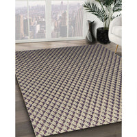 Patterned Charcoal Gray Novelty Rug, pat2250