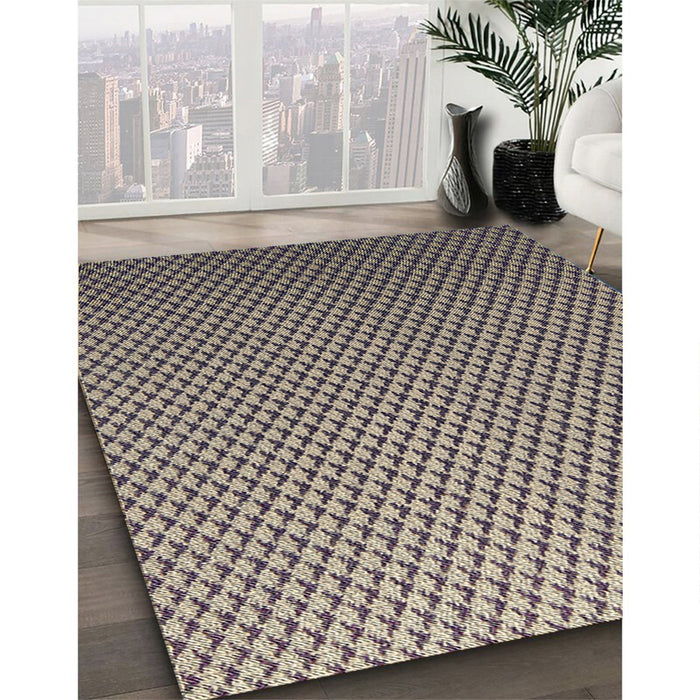 Patterned Charcoal Gray Novelty Rug in Family Room, pat2250