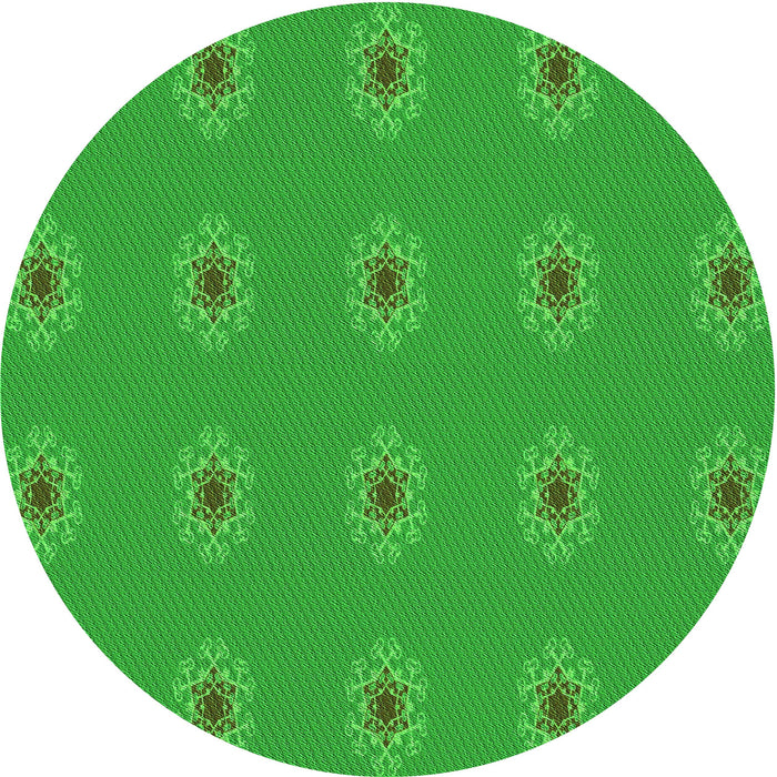 Square Patterned Lime Green Rug, pat2251grn