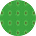 Square Patterned Lime Green Rug, pat2251grn