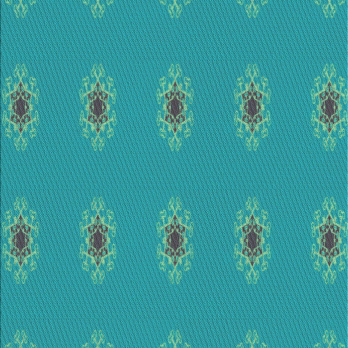 Machine Washable Transitional Bright Turquoise Blue Rug, wshpat2251lblu