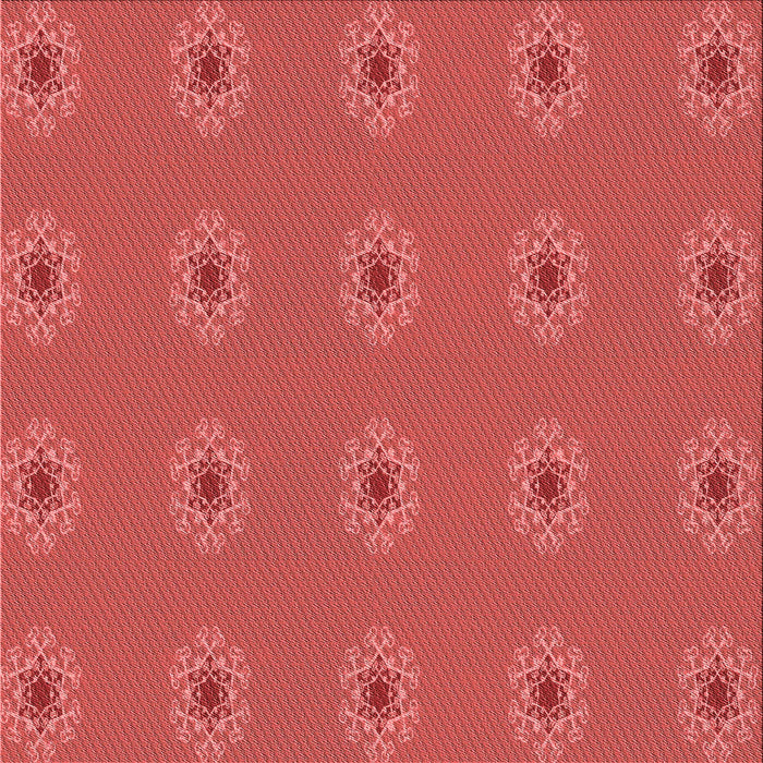 Round Patterned Tomato Red Rug, pat2251rd