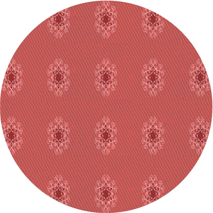 Square Patterned Tomato Red Rug, pat2251rd