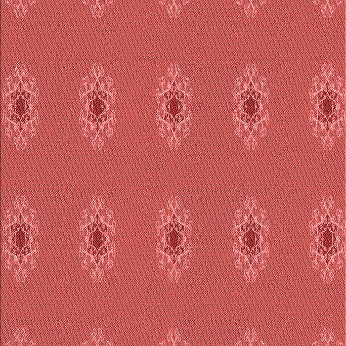 Patterned Tomato Red Rug, pat2251rd