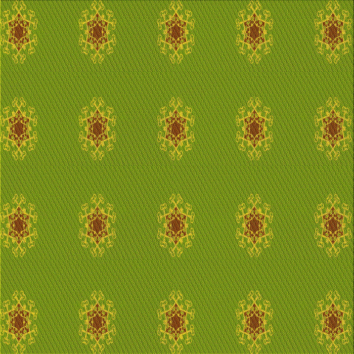 Round Machine Washable Transitional Pistachio Green Rug, wshpat2251yw