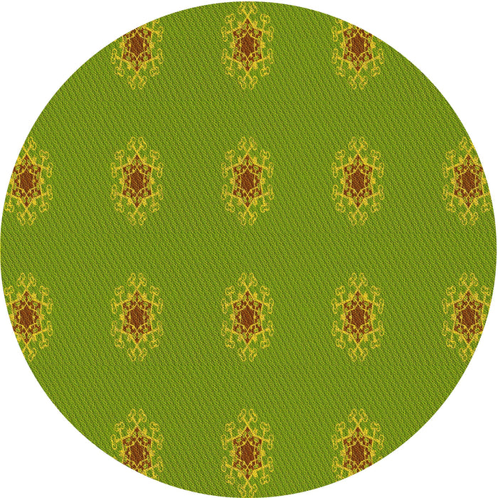 Square Patterned Pistachio Green Rug, pat2251yw