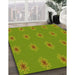 Patterned Pistachio Green Rug in Family Room, pat2251yw